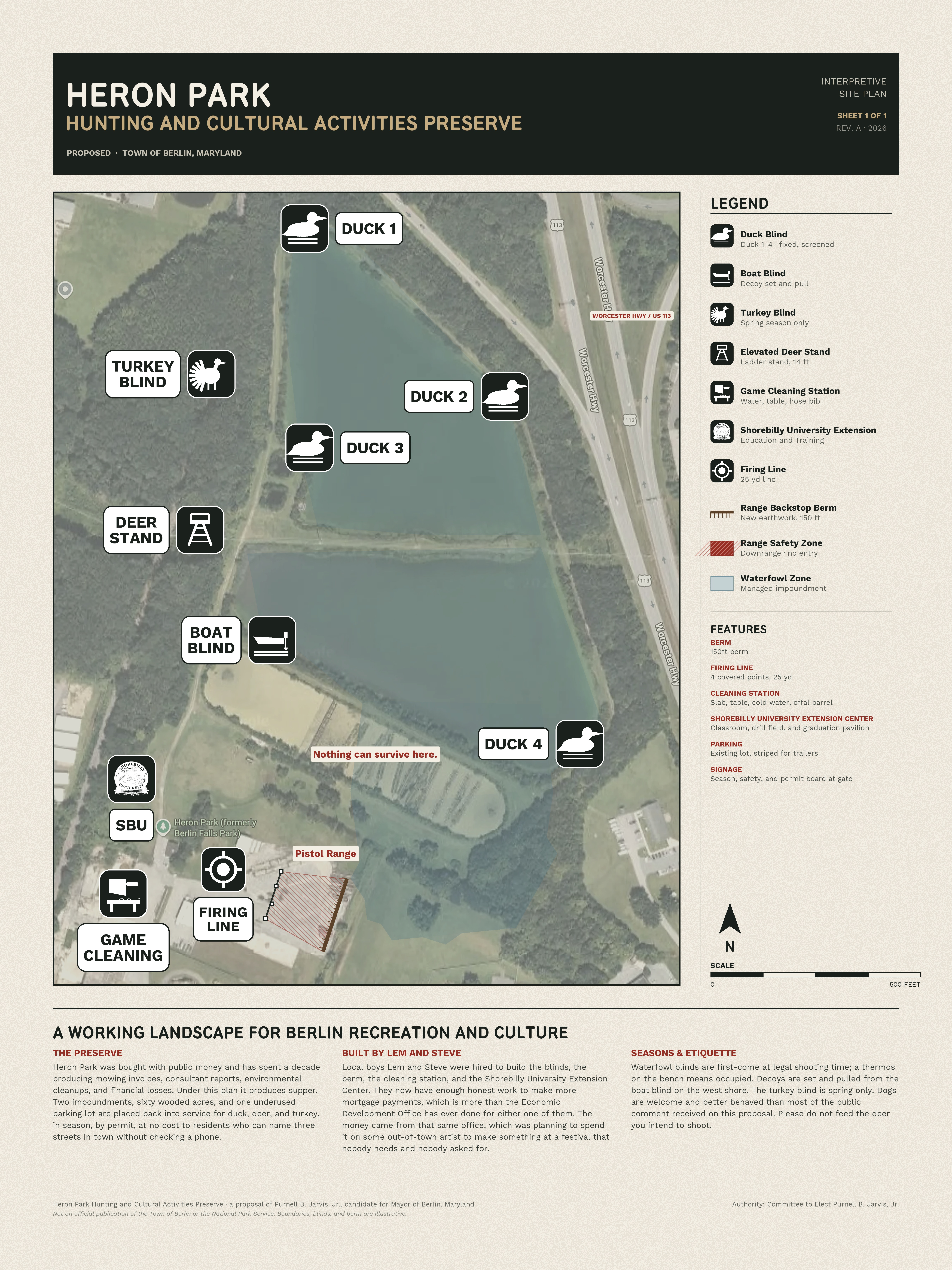Heron Park Hunting and Cultural Activities Preserve — proposed interpretive site plan